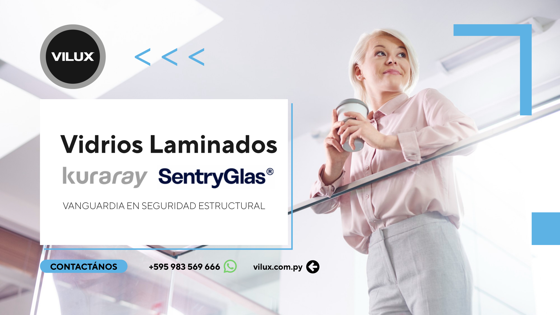 Portada, señora bebiendo café detrás de un guardacuerpo